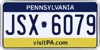 PA license plate JSX6079
