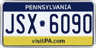 PA license plate JSX6090