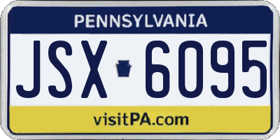 PA license plate JSX6095