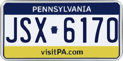 PA license plate JSX6170