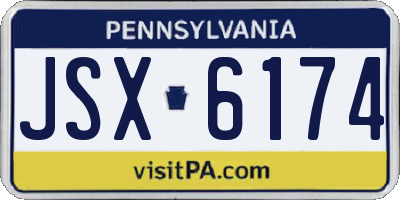 PA license plate JSX6174