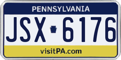 PA license plate JSX6176
