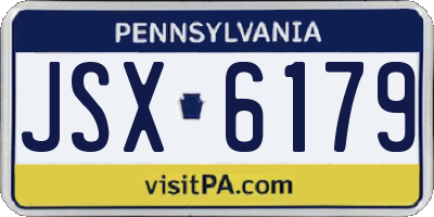 PA license plate JSX6179