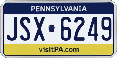 PA license plate JSX6249