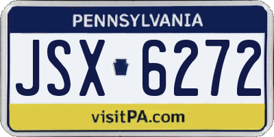 PA license plate JSX6272