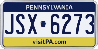 PA license plate JSX6273