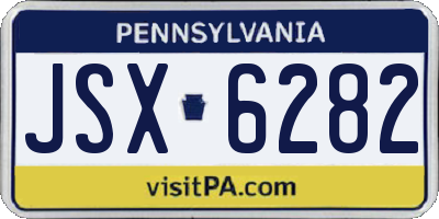 PA license plate JSX6282