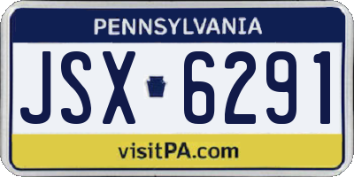 PA license plate JSX6291