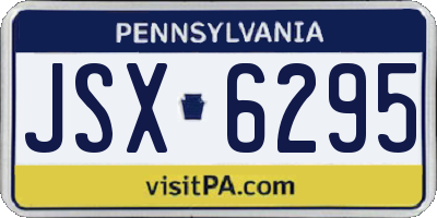 PA license plate JSX6295
