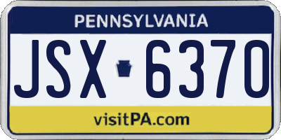 PA license plate JSX6370