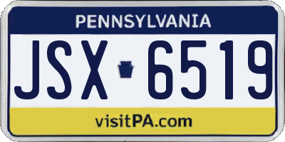 PA license plate JSX6519