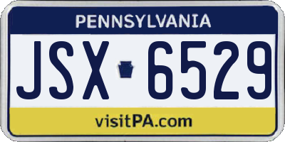 PA license plate JSX6529