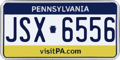 PA license plate JSX6556