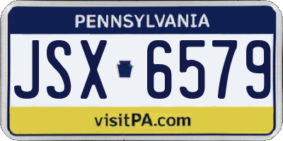PA license plate JSX6579