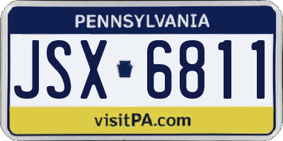 PA license plate JSX6811