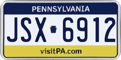 PA license plate JSX6912