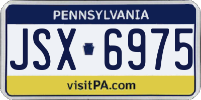 PA license plate JSX6975