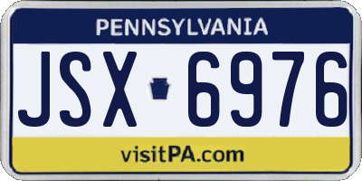 PA license plate JSX6976