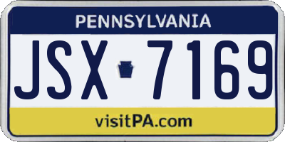 PA license plate JSX7169