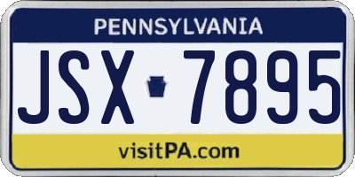 PA license plate JSX7895