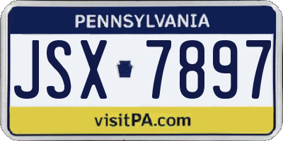 PA license plate JSX7897
