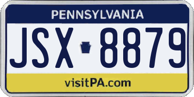 PA license plate JSX8879