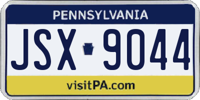 PA license plate JSX9044