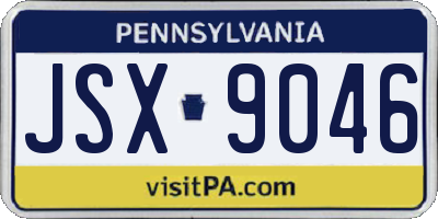 PA license plate JSX9046
