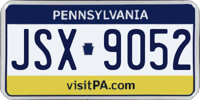 PA license plate JSX9052