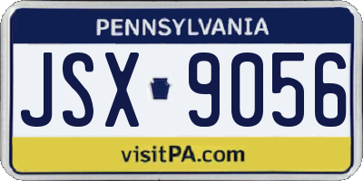 PA license plate JSX9056