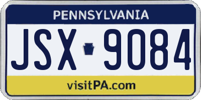 PA license plate JSX9084