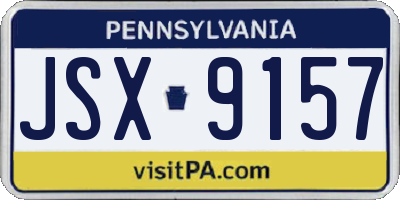 PA license plate JSX9157