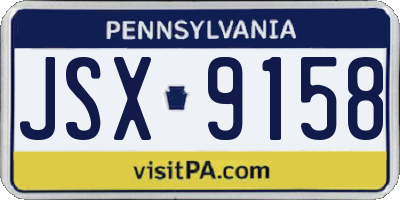 PA license plate JSX9158