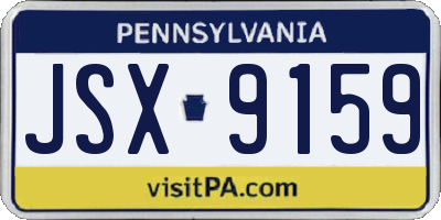 PA license plate JSX9159