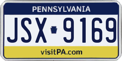 PA license plate JSX9169