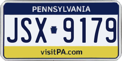 PA license plate JSX9179