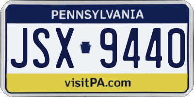 PA license plate JSX9440