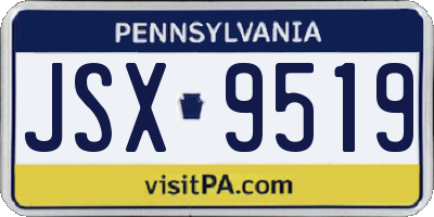 PA license plate JSX9519