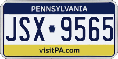 PA license plate JSX9565