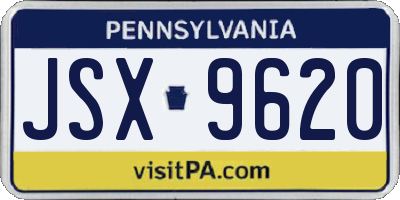 PA license plate JSX9620