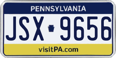 PA license plate JSX9656