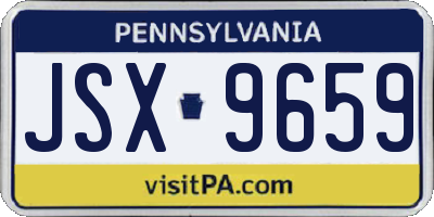 PA license plate JSX9659