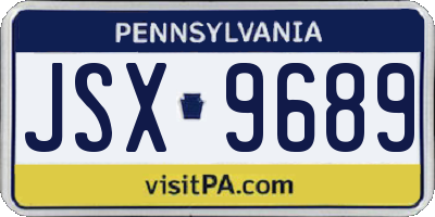 PA license plate JSX9689