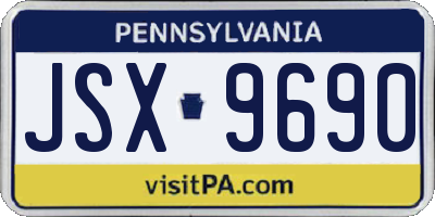 PA license plate JSX9690