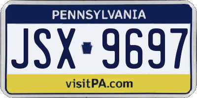 PA license plate JSX9697