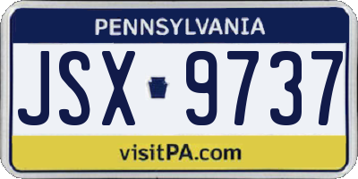 PA license plate JSX9737