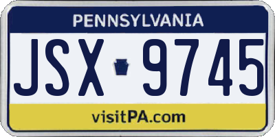 PA license plate JSX9745