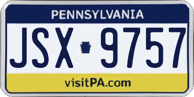 PA license plate JSX9757