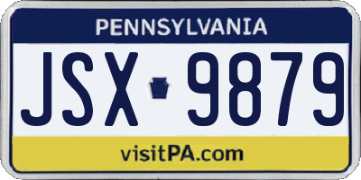 PA license plate JSX9879