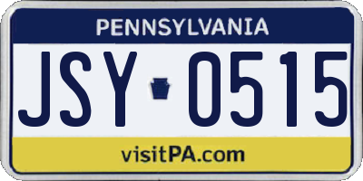 PA license plate JSY0515